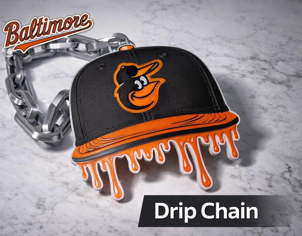 Baltimore Baseball Inspired Drip Hype Chain