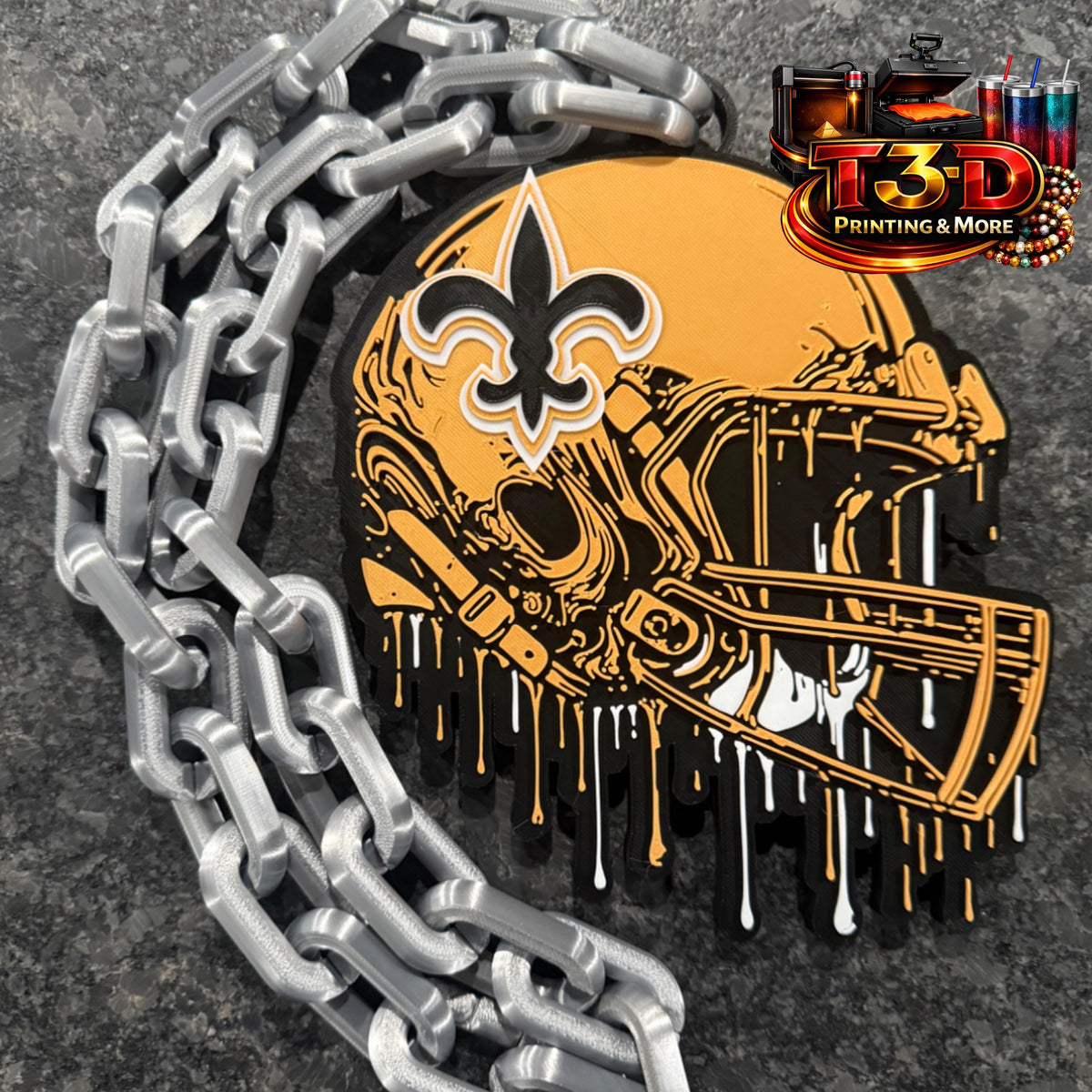 New Orleans Drip Helmet Hype Chain