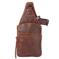 Concealed Carry Unisex Dakota Leather Sling